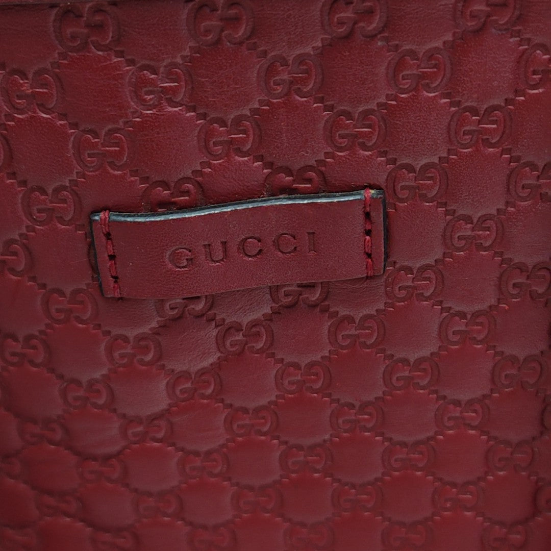 Microguccissima Monogram Calfskin Red
