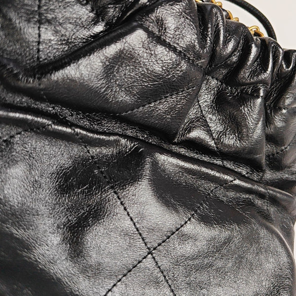 CHANEL 22 Mini Quilted Calfskin Black