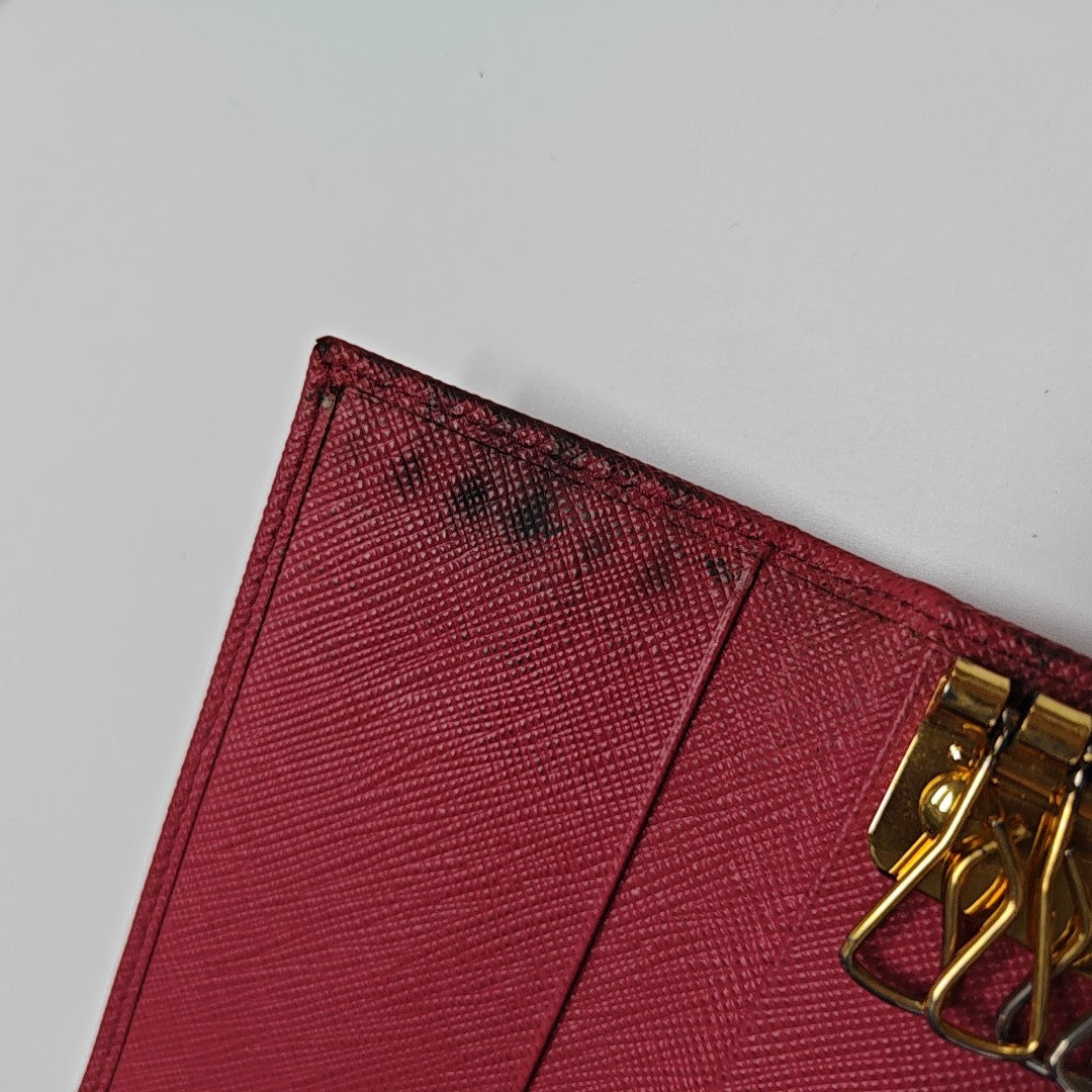 Calfskin Key Pouch Red