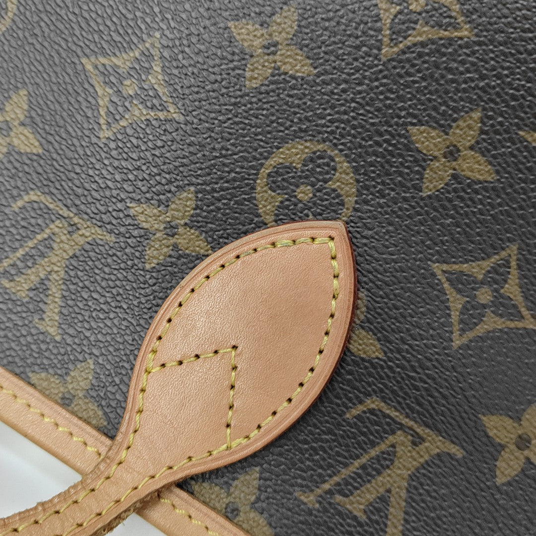 NEVERFULL MM Monogram Coated Canvas Brown