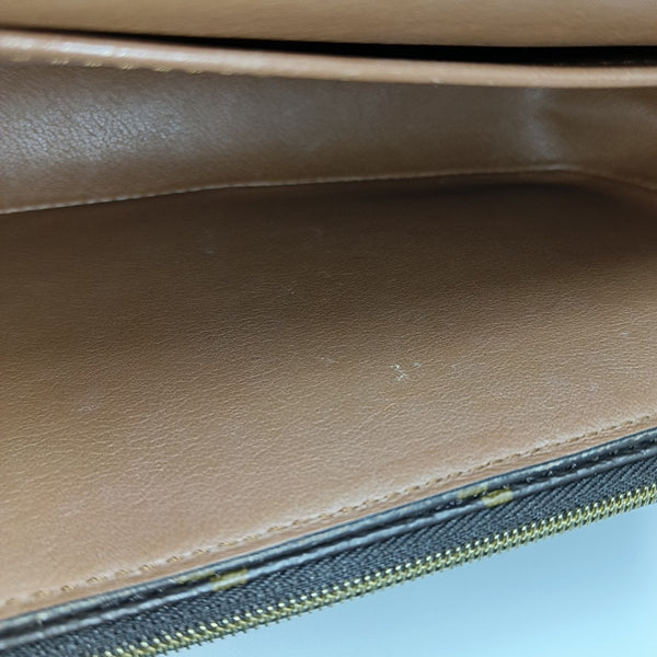 MARCEAU Monogram Coated Canvas Brown