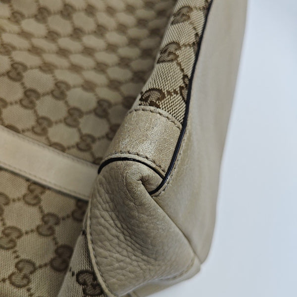 Monogram Canvas Tote Bag Beige
