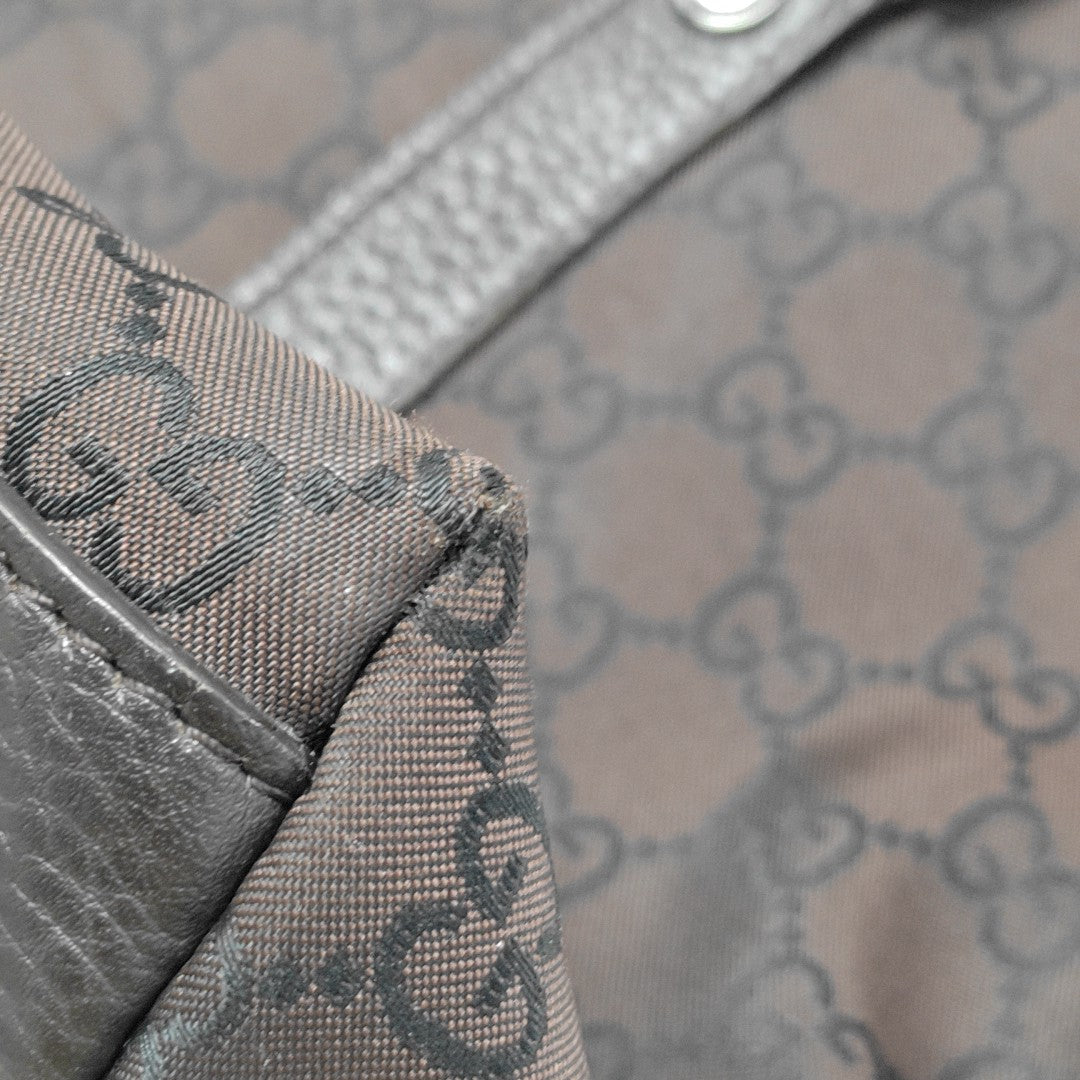 Monogram Canvas Tote Bag Brown