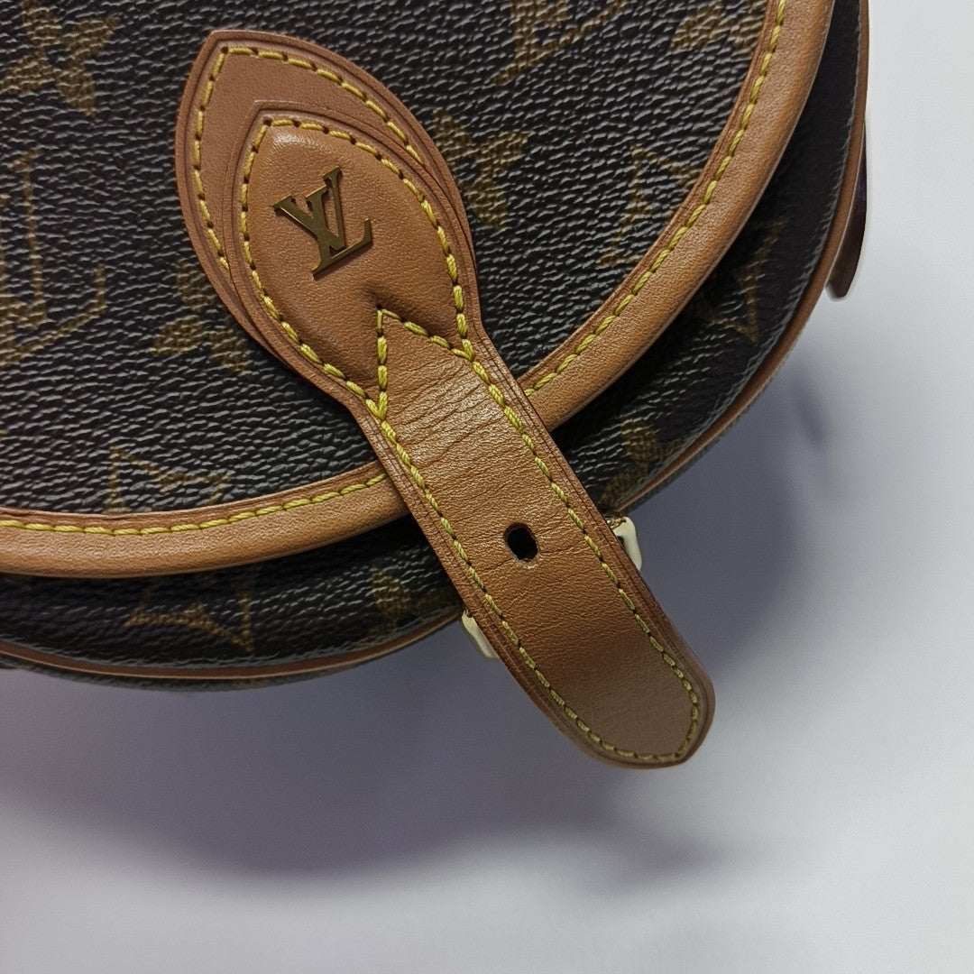 TAMBOURINE Monogram Coated Canvas Brown