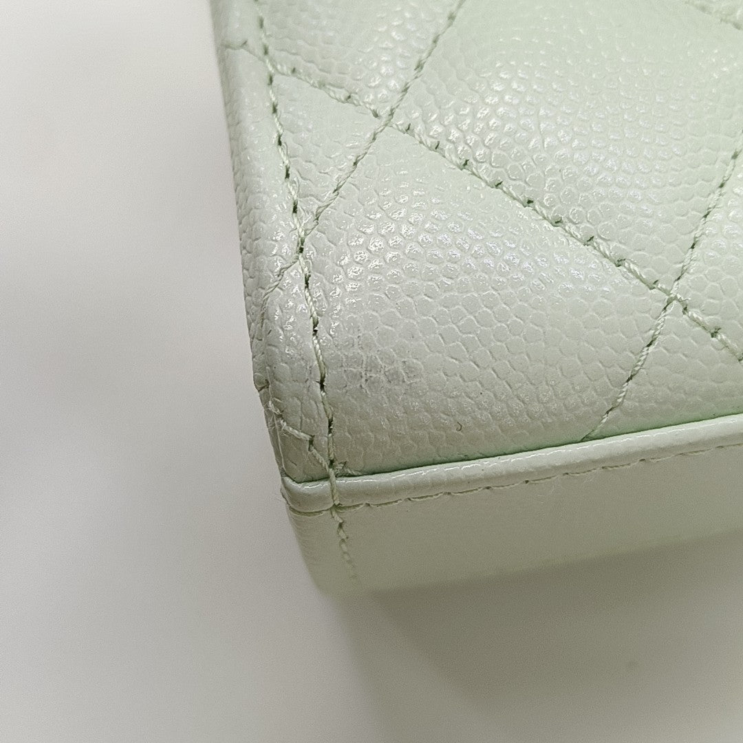 Quilted Grained Calfskin Green