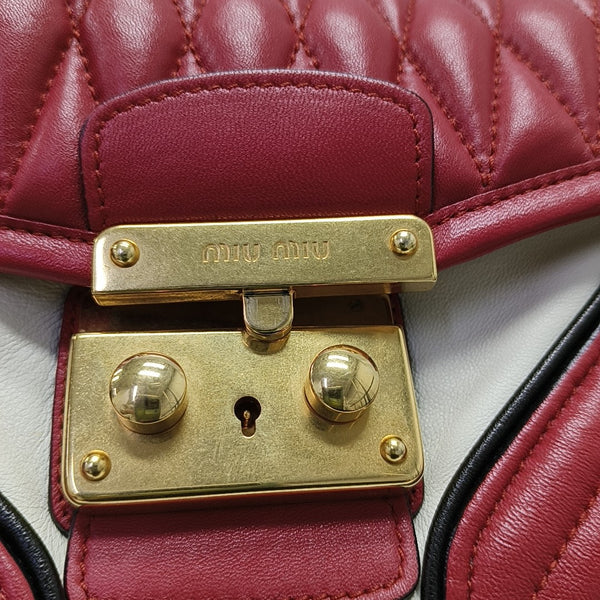 Quilted Lambskin Shoulder Bag Red