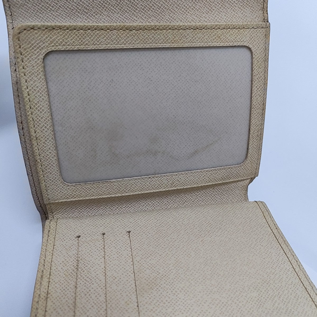 JOEY Damier Azur Coated Canvas White Wallet