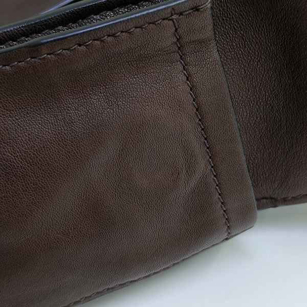 Lambskin Shoulder Bag Brown