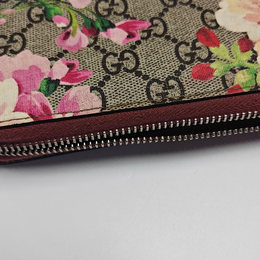 GG Blooms Monogram Coated Canvas Beige Wallet