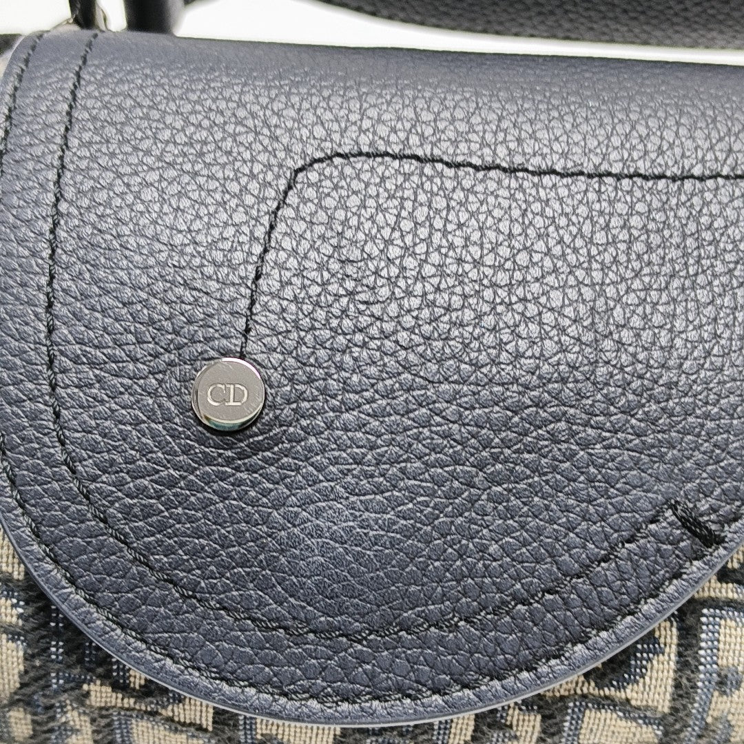 Saddle Mini Oblique Canvas Blue