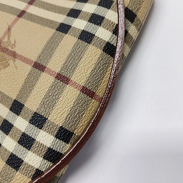 Coated Canvas Shoulder Bag Brown
