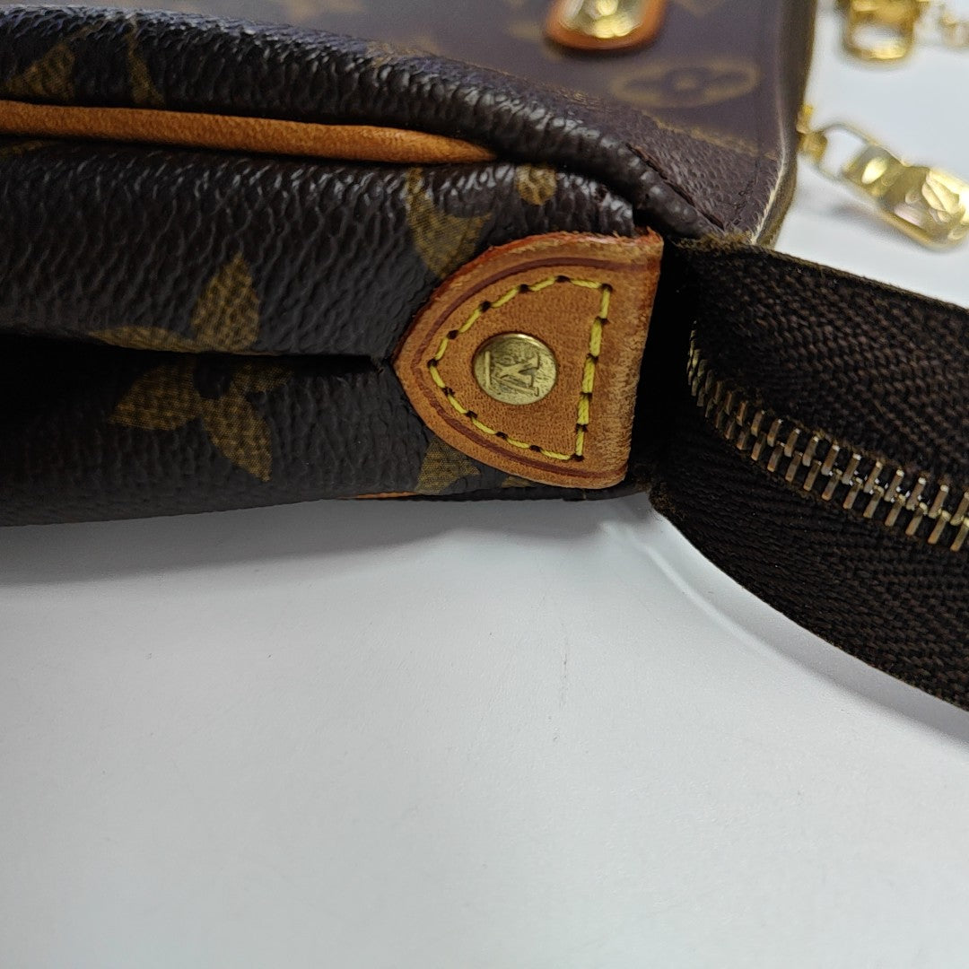 EVA Monogram Coated Canvas Brown