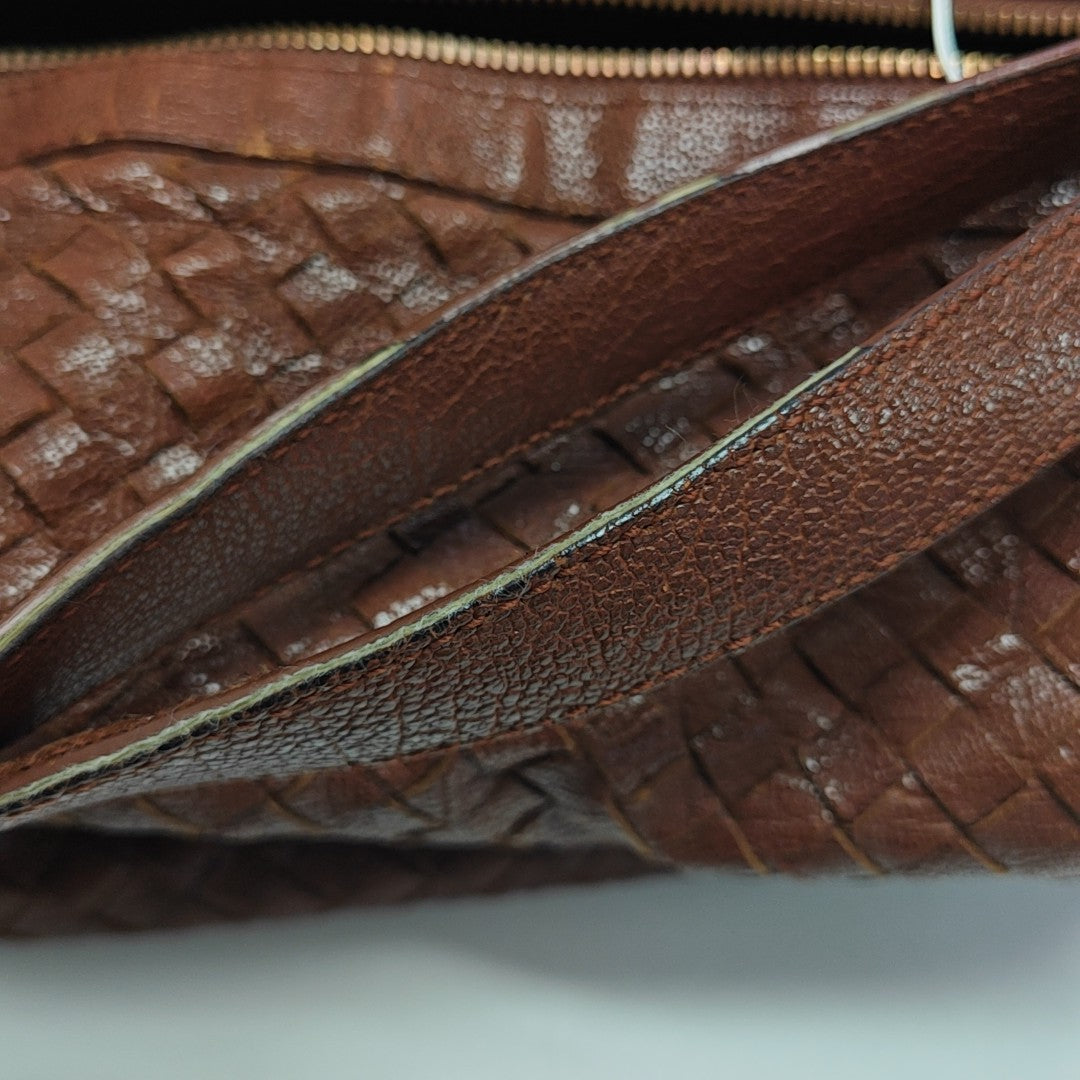 Calfskin Top Handle Bag Brown