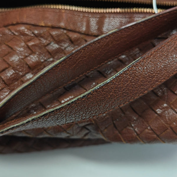 Calfskin Top Handle Bag Brown