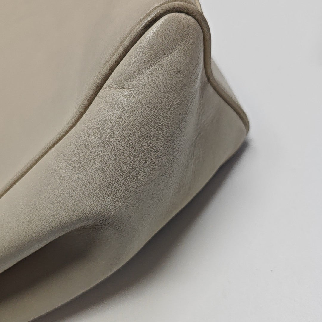 Calfskin Shoulder Bag Beige