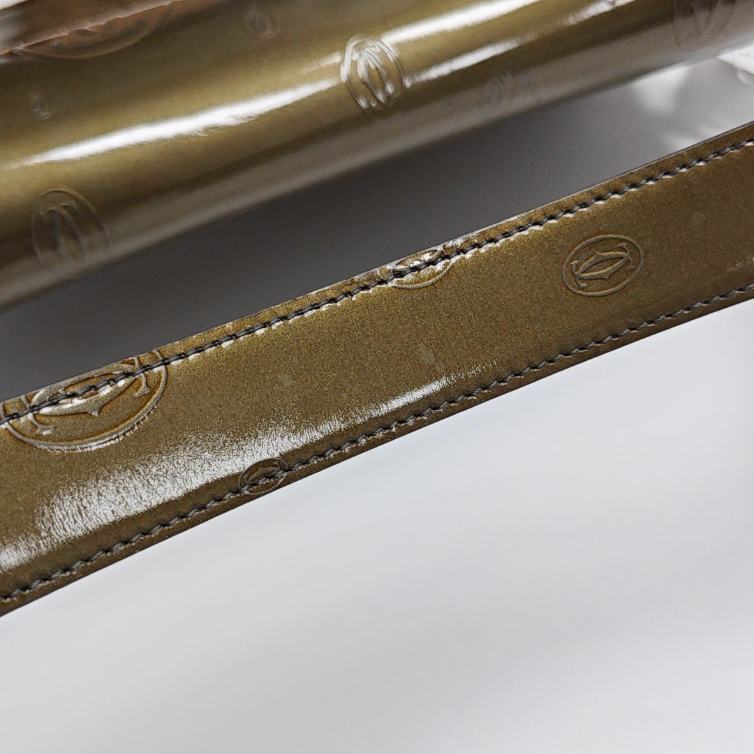 Patent Leather Shoulder Bag Green