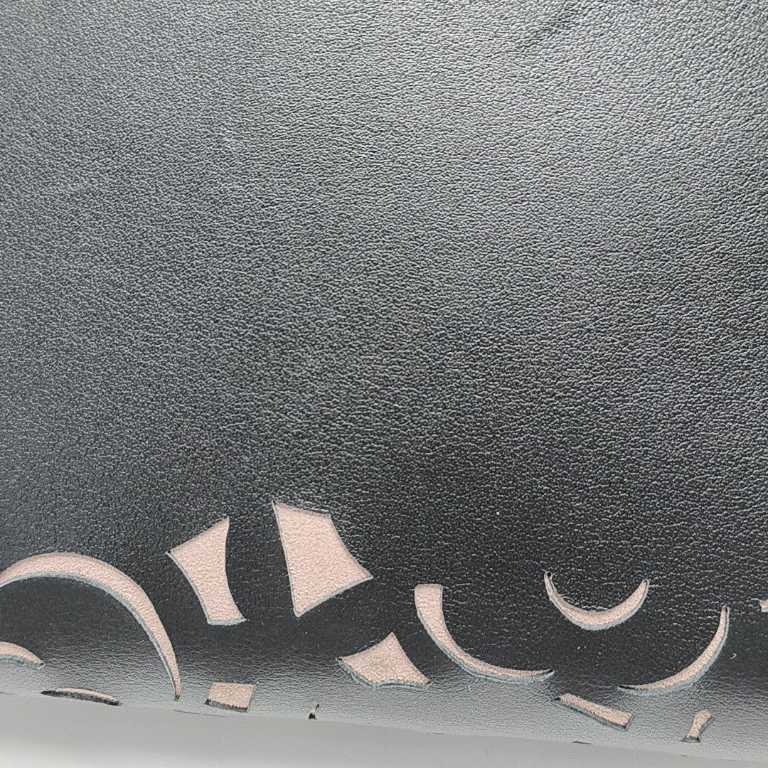 Leather Top Handle Bag Black