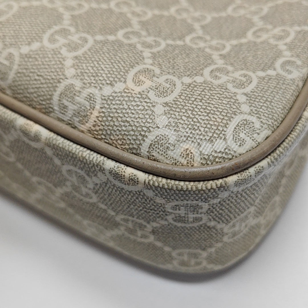 Ophidia Small Monogram Coated Canvas Beige
