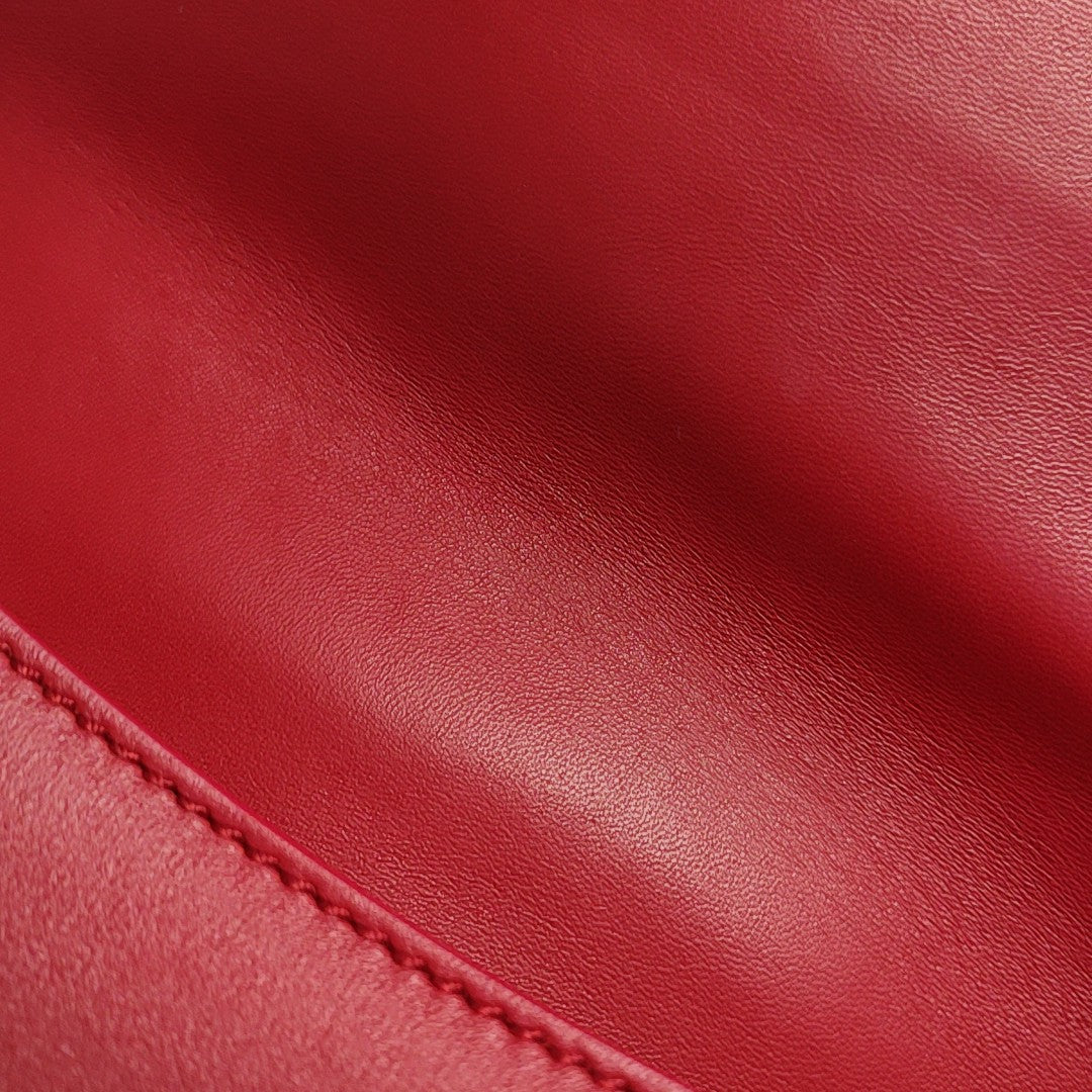 Rockstud Calfskin Red