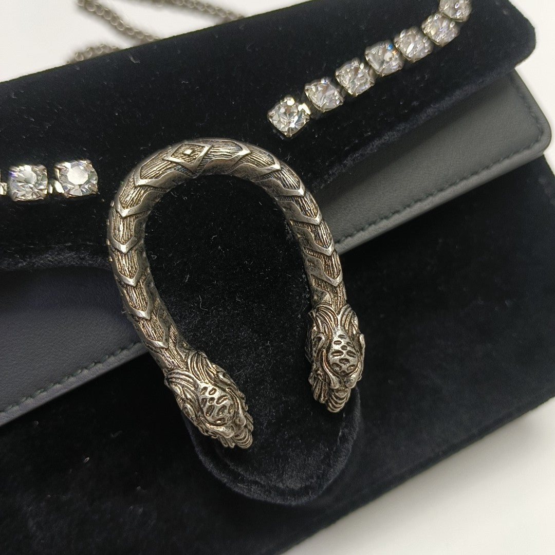 Dionysus Super Mini Velvet Black