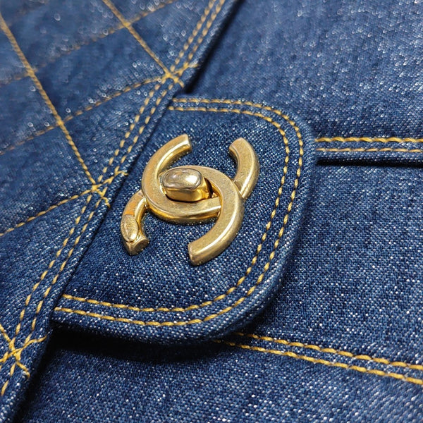 Quilted Denim Blue