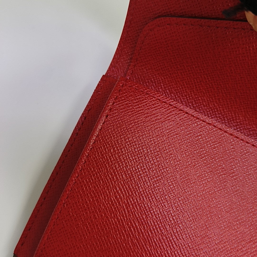 MARIE LOU Monogram Coated Canvas Brown Wallet