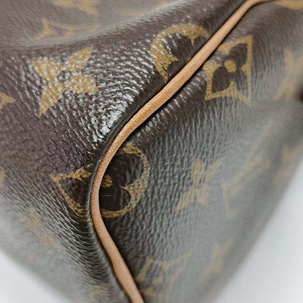SPEEDY Nano Monogram Coated Canvas Brown