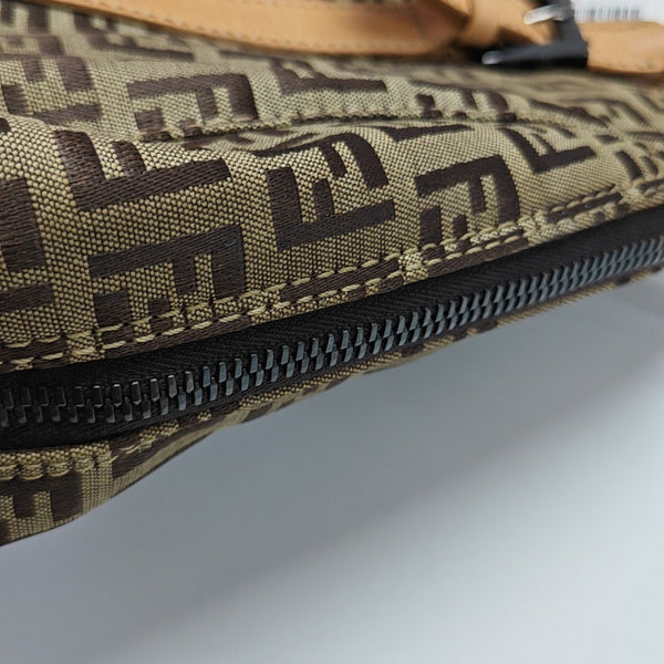 Canvas Top Handle Bag Brown