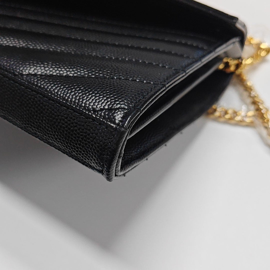 MONOGRAM Medium Chevron Calfskin Black