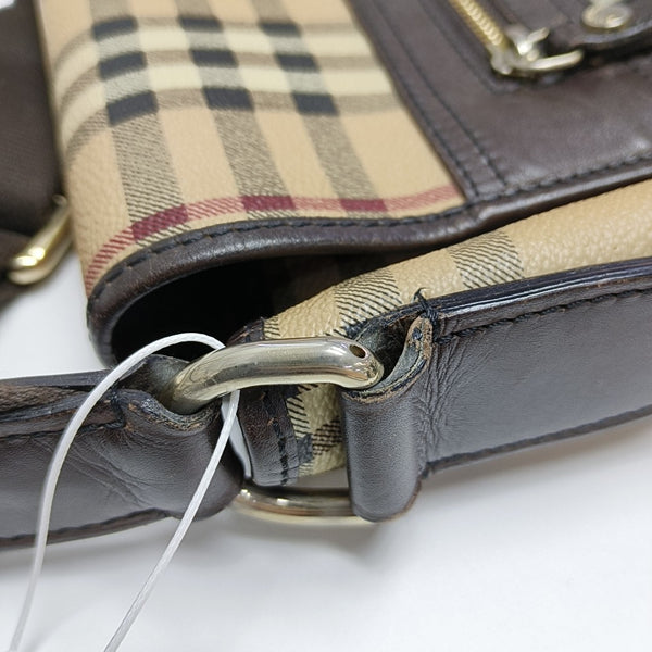 Coated Canvas Crossbody Bag Beige