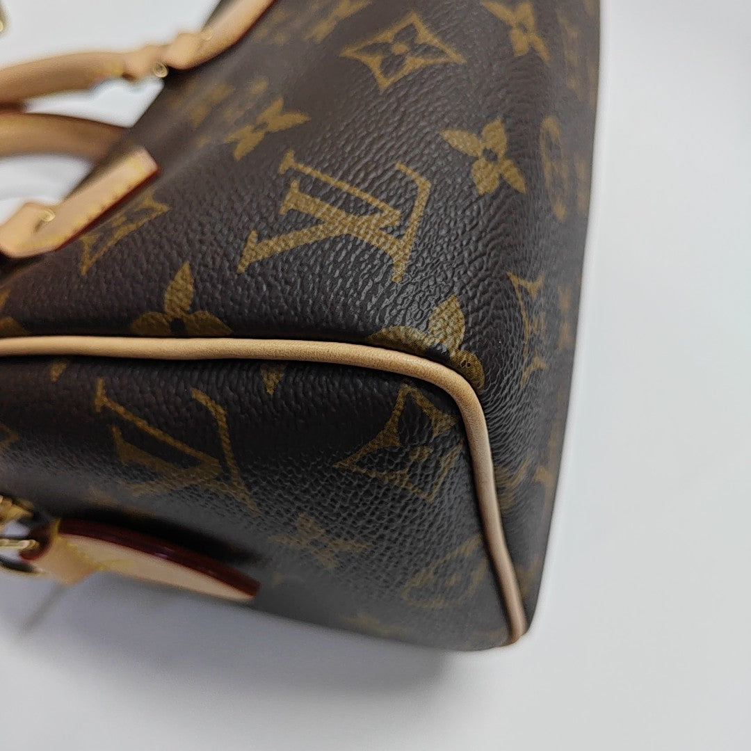 SPEEDY 20 Monogram Coated Canvas Brown
