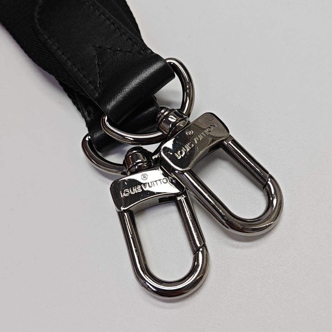 KEEPALL 25 Monogram Coated Canvas Black