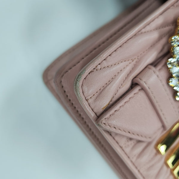 My Miu Quilted Lambskin Pink