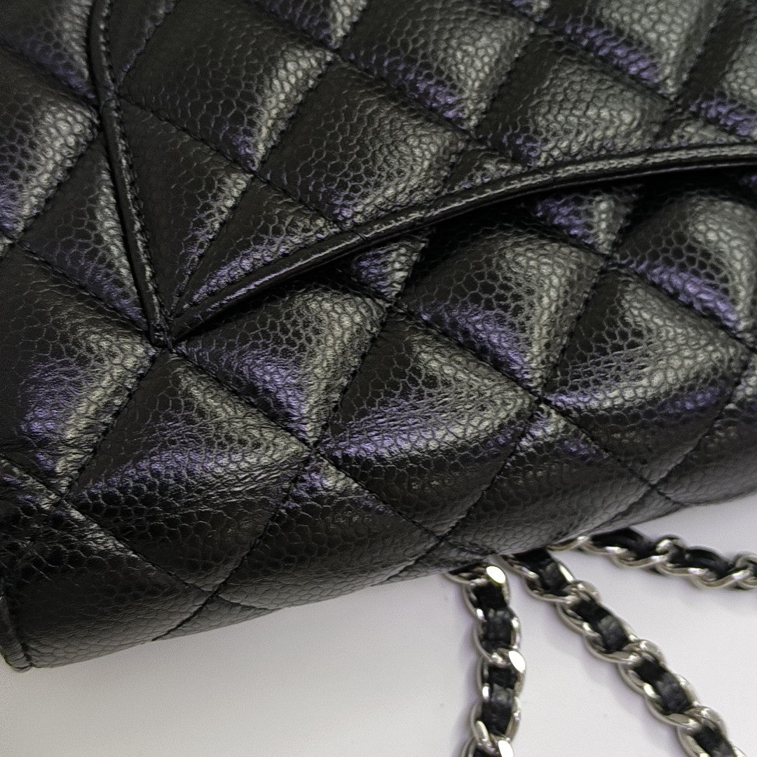 WOC Quilted Grained Calfskin Black