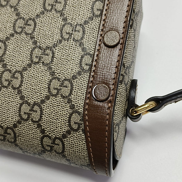 Horsebit 1955 Mini Monogram Coated Canvas Beige