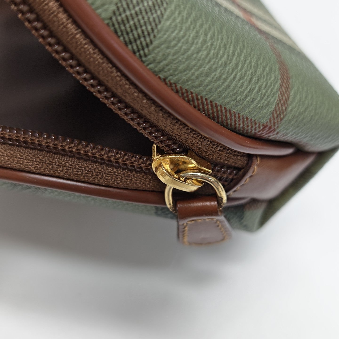 Coated Canvas Shoulder Bag Green