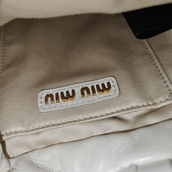Fabric Shoulder Bag White
