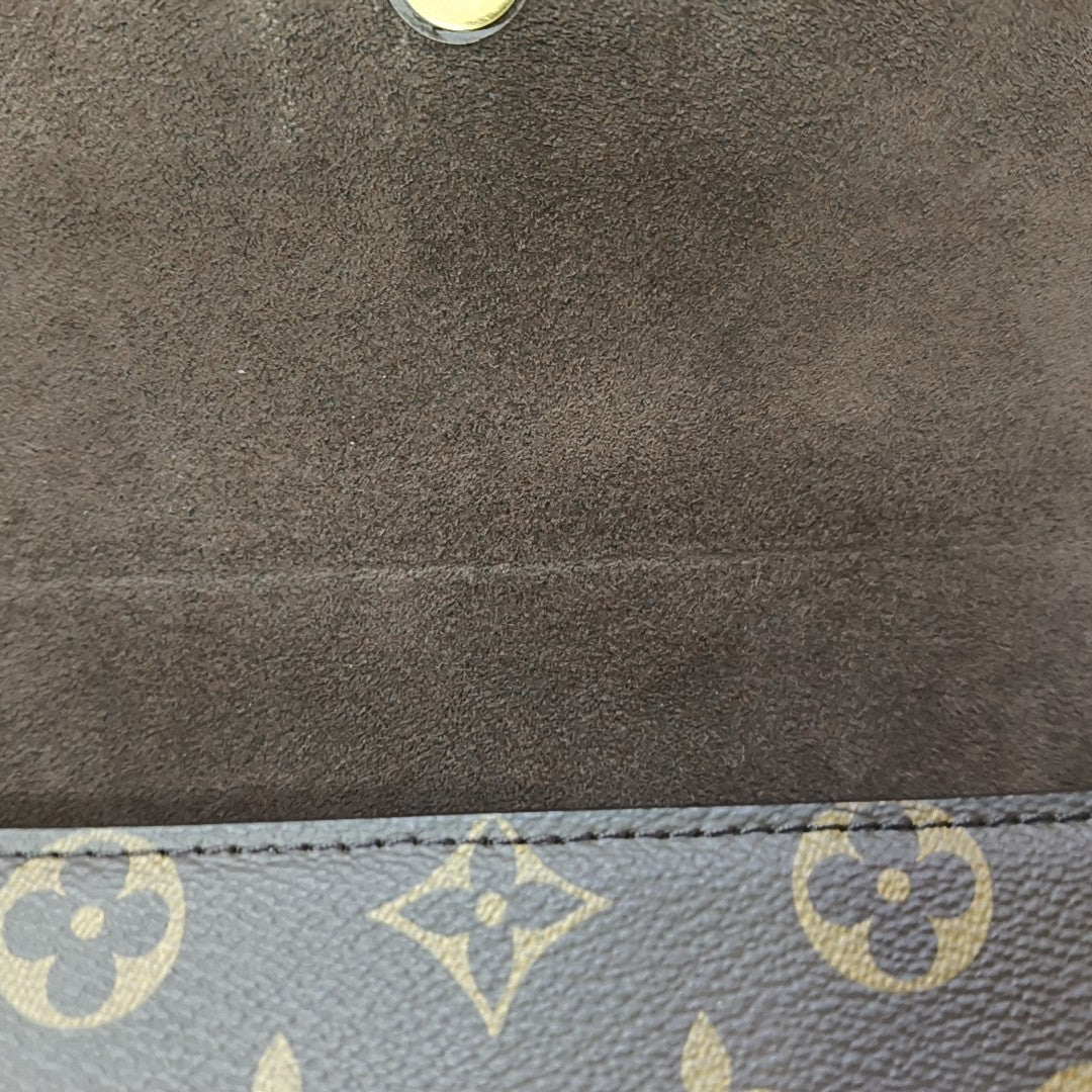 Lily Monogram Coated Canvas Brown