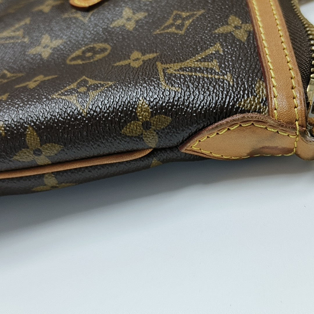 PALERMO GM Monogram Coated Canvas Brown
