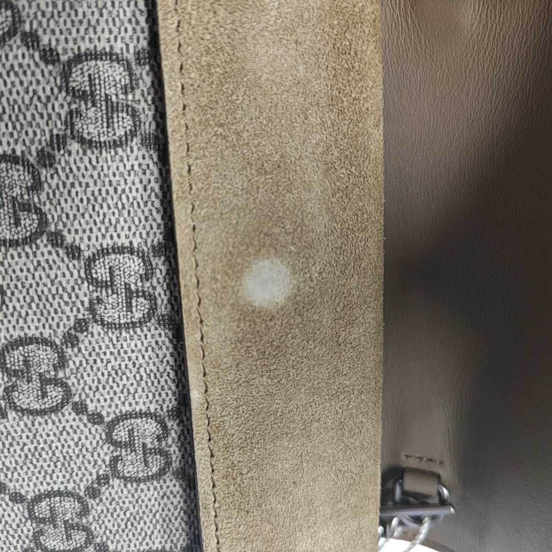 Dionysus Super Mini Monogram Coated Canvas Beige
