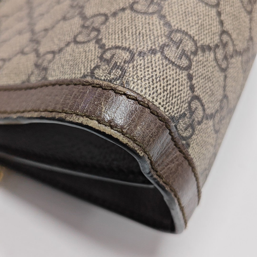 Ophidia Small Monogram Coated Canvas Beige
