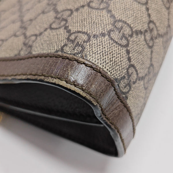 Ophidia Small Monogram Coated Canvas Beige