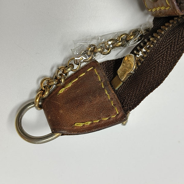 Pochette Eva Monogram Coated Canvas Brown