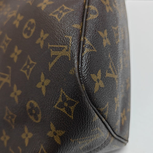 NEVERFULL MM Monogram Coated Canvas Brown