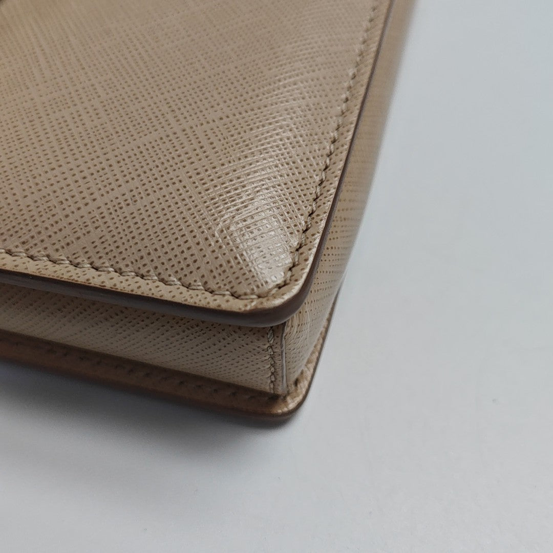 Calfskin Shoulder Bag Beige