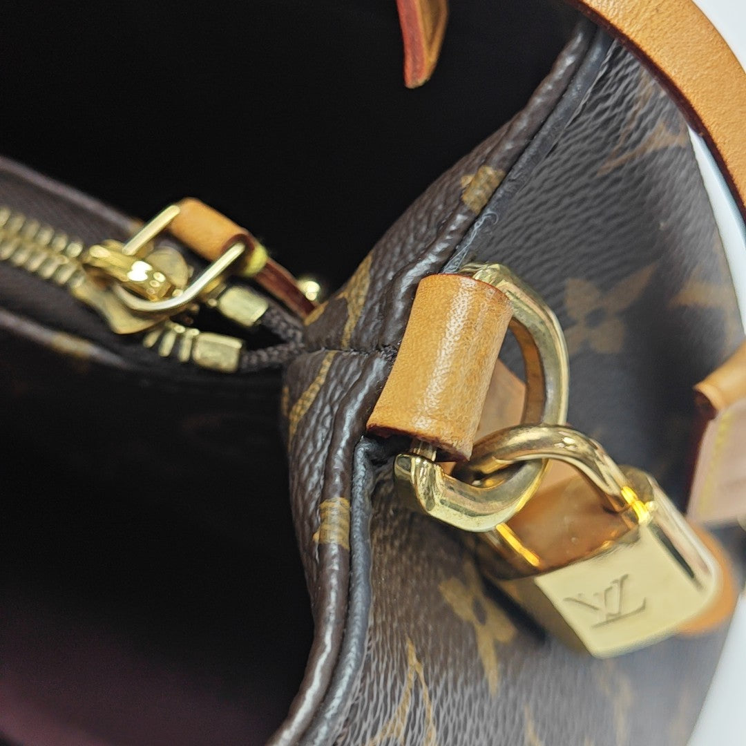 MONTAIGNE BB Monogram Coated Canvas Brown