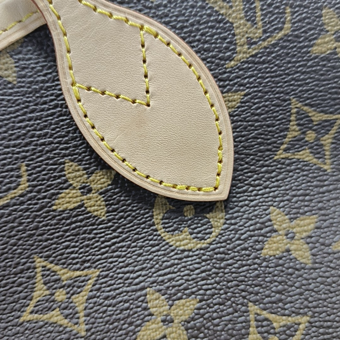 NEVERFULL MM Monogram Coated Canvas Brown