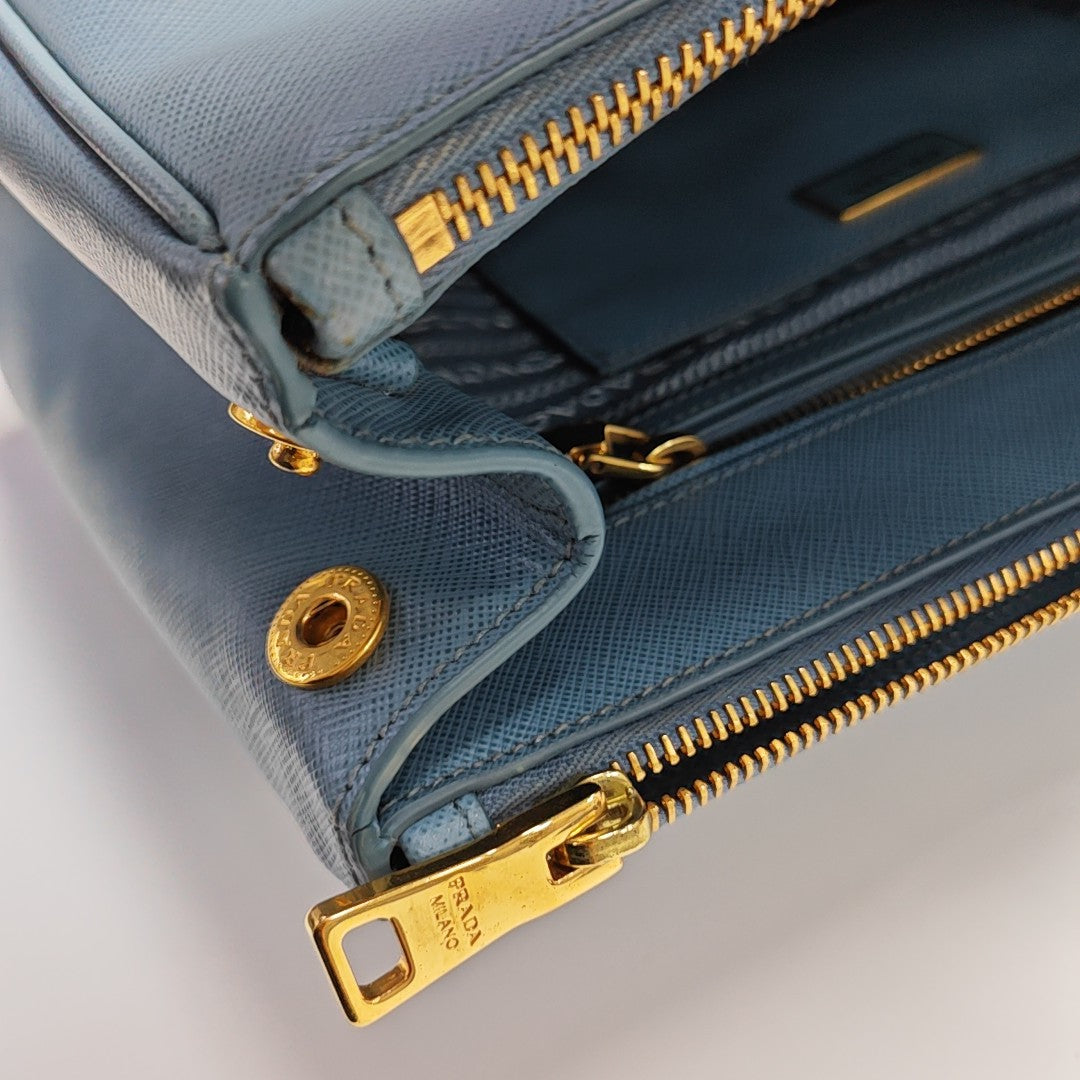 Galleria Large Calfskin Blue