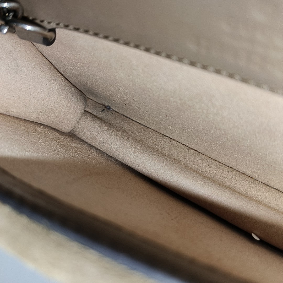 Dionysus Super Mini Monogram Coated Canvas Beige