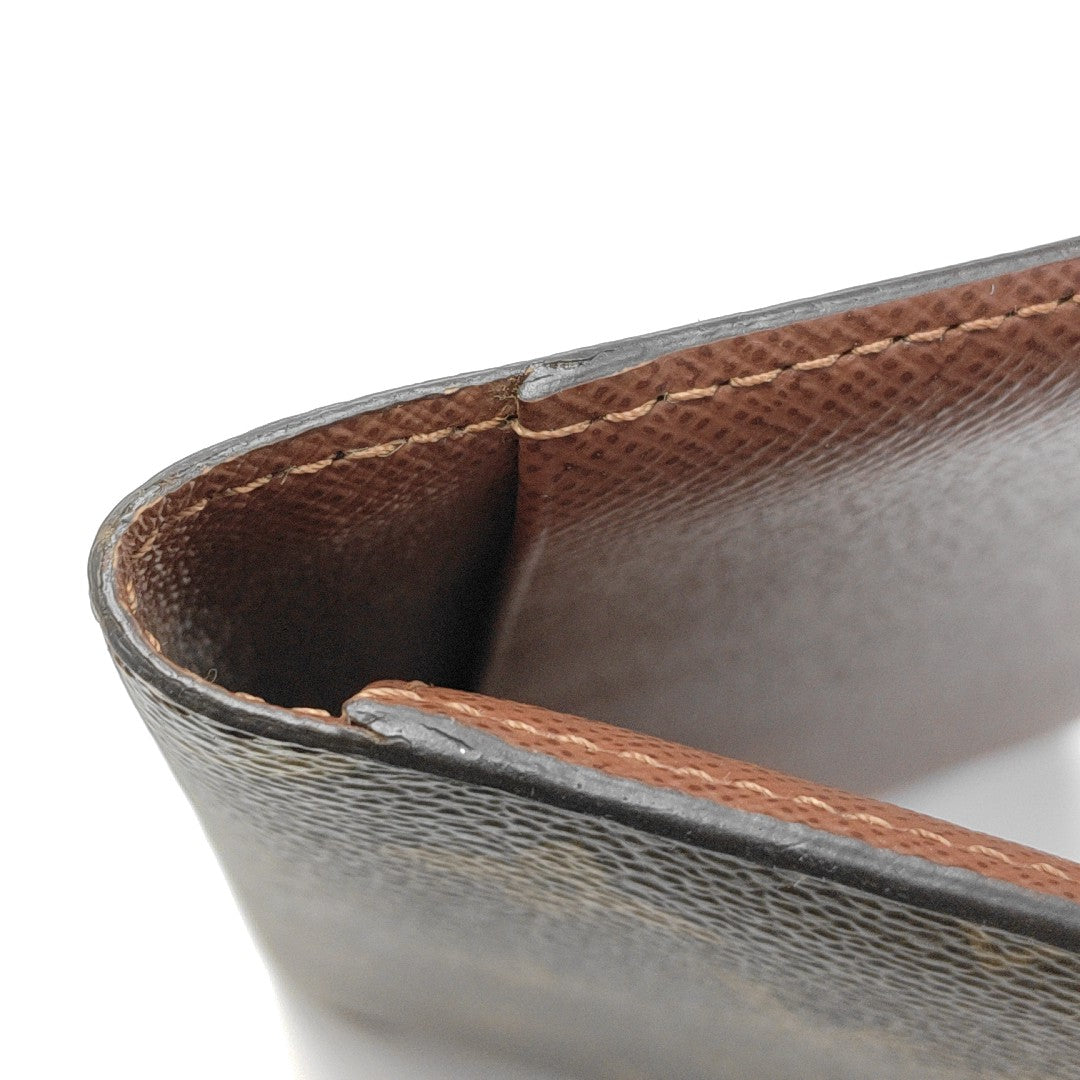 HINGE BRAZZA Monogram Coated Canvas Brown Wallet
